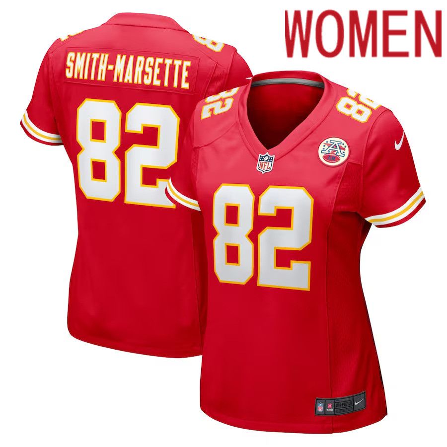 Women Kansas City Chiefs #82 Ihmir Smith-Marsette Nike Red Home Game Player NFL Jersey->customized nfl jersey->Custom Jersey